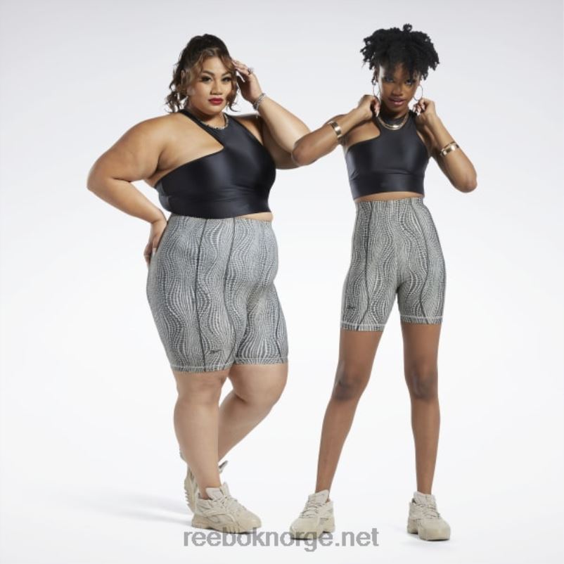 kvinner svart 2X42N950 Reebok cardi b en-skulder crop tank topp (plus size) - Bilde 4