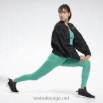 kvinner svart 2X42N993 Reebok studio skinnende motejakke - Bilde 3