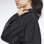 kvinner svart 2X42N993 Reebok studio skinnende motejakke - Bilde 7