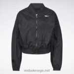 kvinner svart 2X42N993 Reebok studio skinnende motejakke - Bilde 8