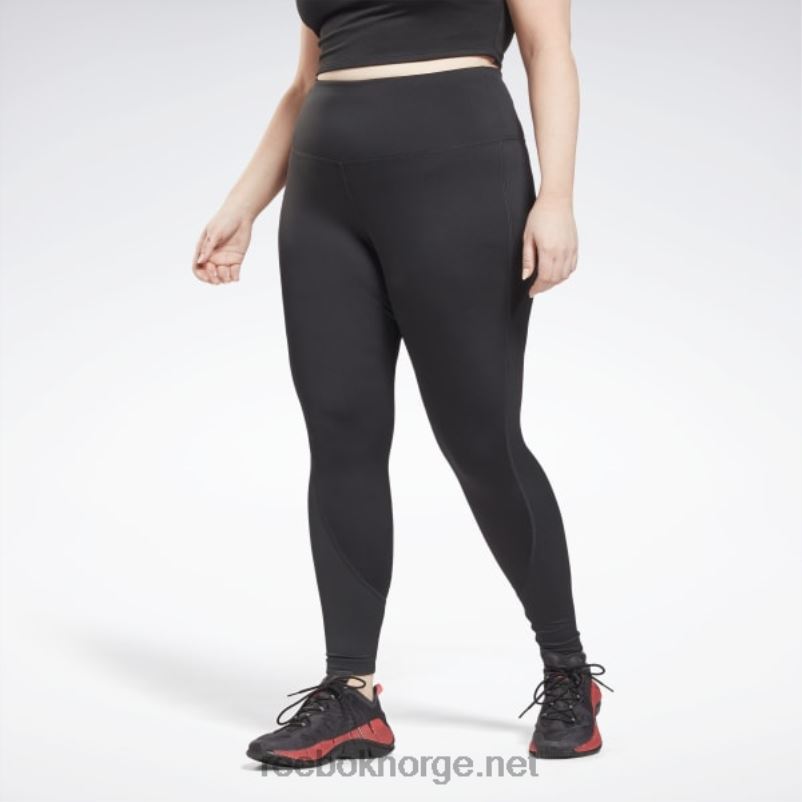 kvinner svart 2X42N994 Reebok treningsklare rib-leggings (plus size) - Bilde 1