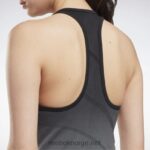 kvinner svart/kald grå 6 2X42N986 Reebok forent av fitness sømløs tank topp - Bilde 4