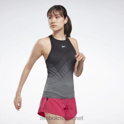 kvinner svart/kald grå 6 2X42N986 Reebok forent av fitness sømløs tank topp