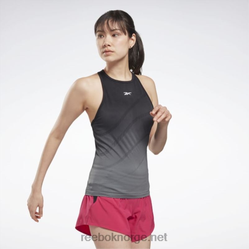 kvinner svart/kald grå 6 2X42N986 Reebok forent av fitness sømløs tank topp - Bilde 1