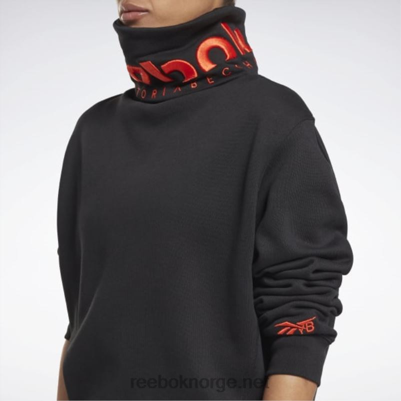 kvinner svart/ultima oransje 2X42N401 Reebok victoria beckham genser med hals - Bilde 4