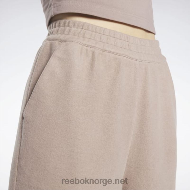 kvinner taupe 2X42N259 Reebok klassiske omvendt fleece bukser med brede ben - Bilde 6