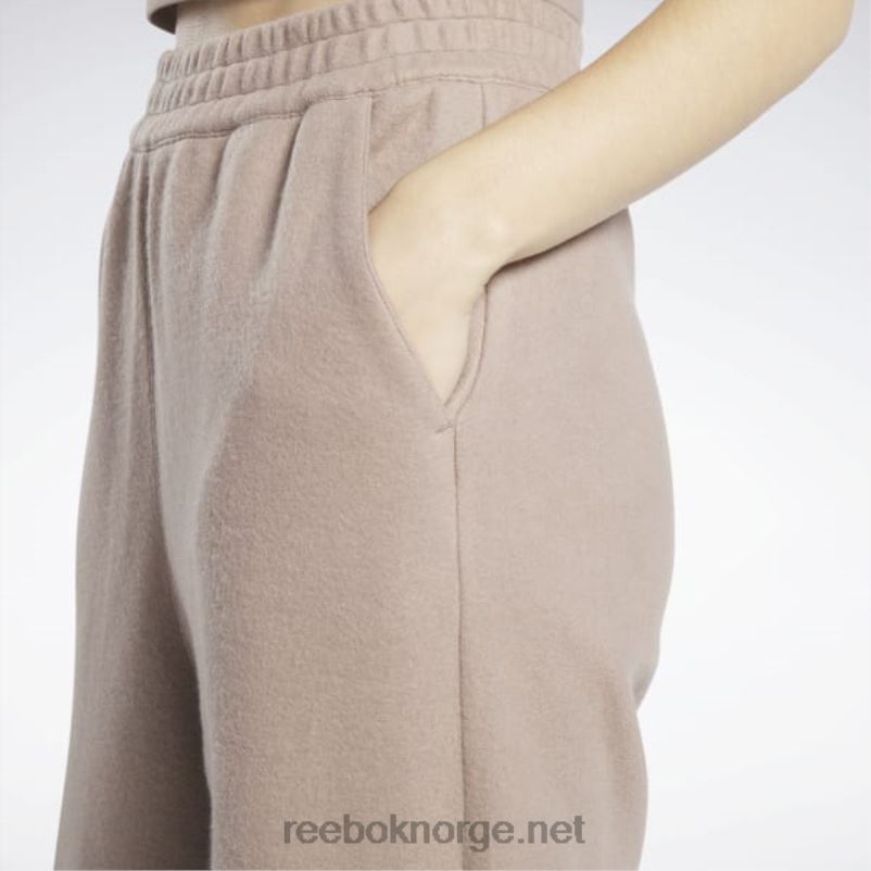 kvinner taupe 2X42N259 Reebok klassiske omvendt fleece bukser med brede ben - Bilde 7
