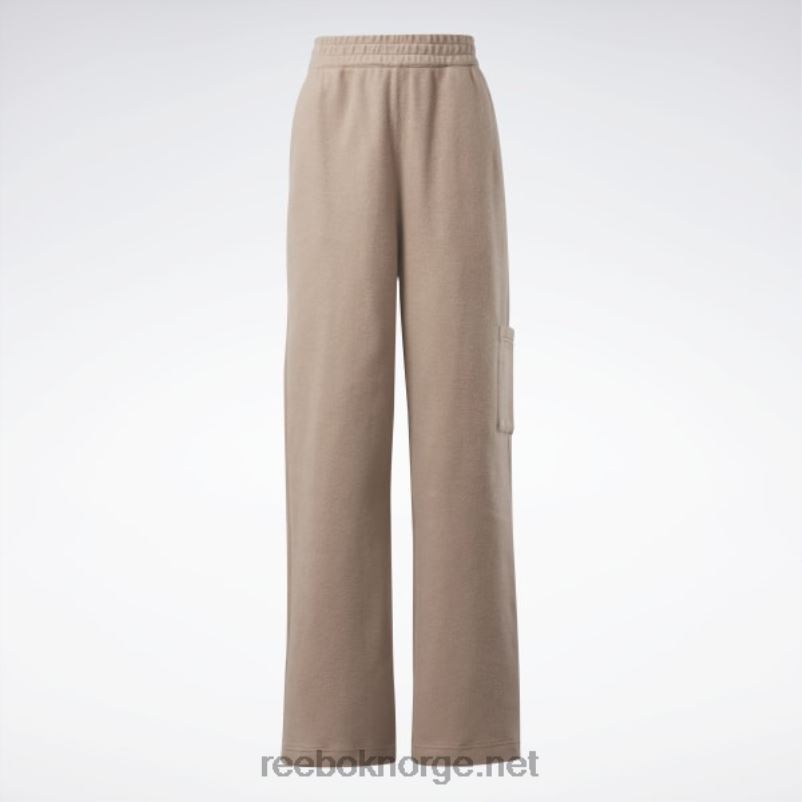 kvinner taupe 2X42N259 Reebok klassiske omvendt fleece bukser med brede ben - Bilde 8