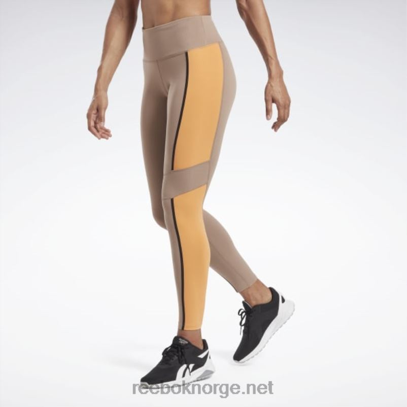 kvinner_taupe_2x42n501_reebok_lux_fargeblokk_tights_med_hoy_midje.jpg kvinner taupe 2X42N501 Reebok lux fargeblokk-tights med høy midje - Bilde 1