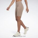 kvinner taupe 2X42N556 Reebok lux high-rise sykkelshorts