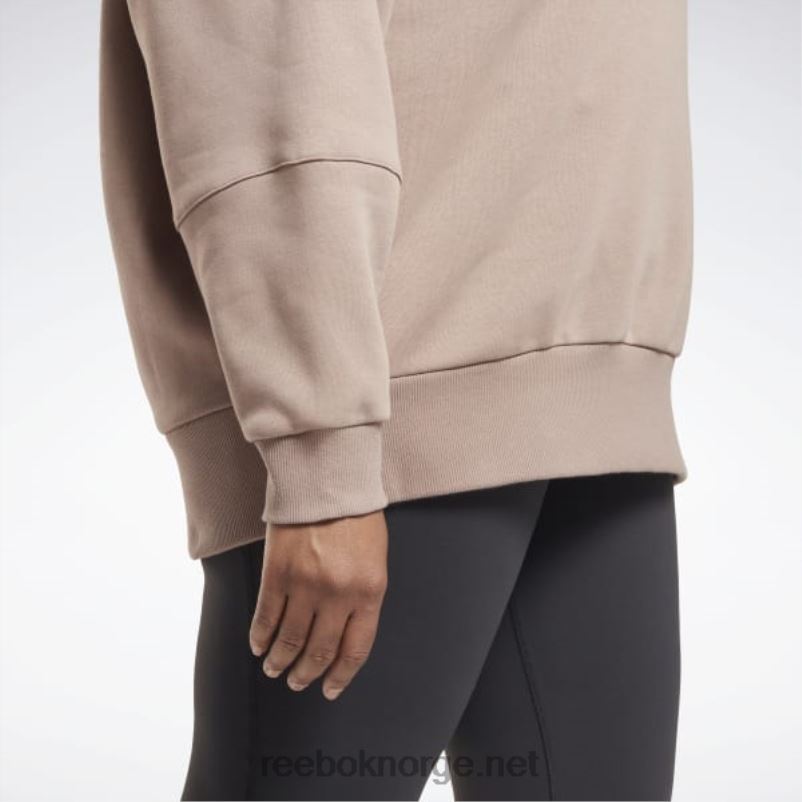 kvinner taupe 2X42N577 Reebok studio resirkulert oversize hettegenser (plus size) - Bilde 5