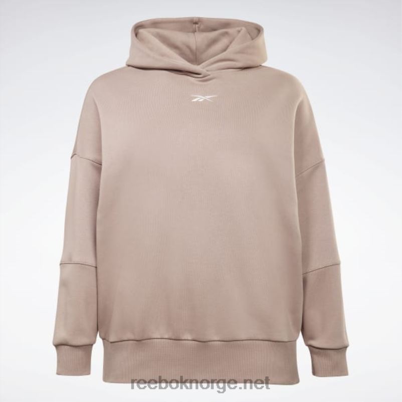 kvinner taupe 2X42N577 Reebok studio resirkulert oversize hettegenser (plus size) - Bilde 6