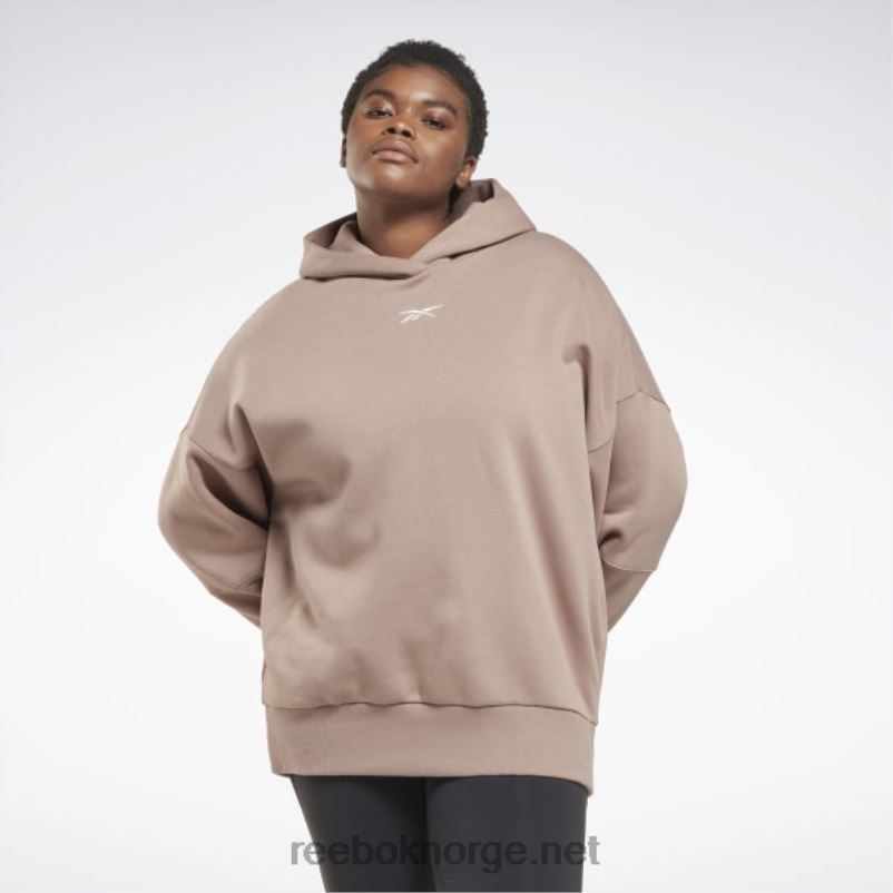 kvinner_taupe_2x42n577_reebok_studio_resirkulert_oversize_hettegenser_plus_size.jpg kvinner taupe 2X42N577 Reebok studio resirkulert oversize hettegenser (plus size) - Bilde 1