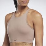 kvinner taupe 2X42N659 Reebok yoga lang linje sports-bh - Bilde 4