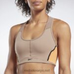 kvinner taupe 2X42N682 Reebok lux racer vattert colorblock bh - Bilde 4