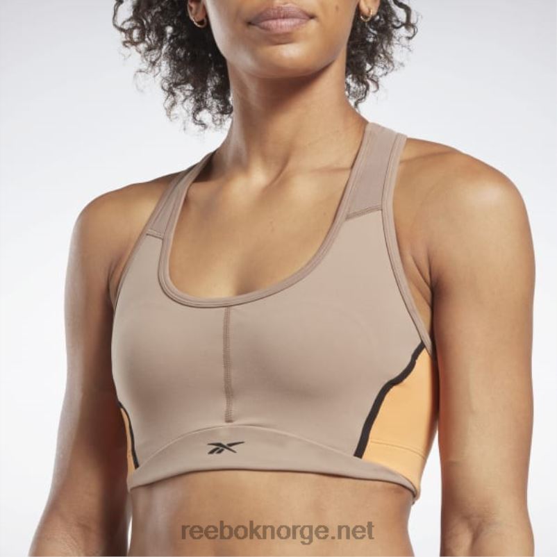 kvinner taupe 2X42N682 Reebok lux racer vattert colorblock bh - Bilde 4
