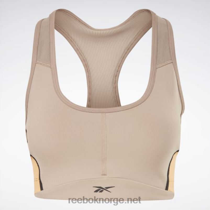 kvinner taupe 2X42N682 Reebok lux racer vattert colorblock bh - Bilde 6