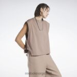 kvinner taupe 2X42N803 Reebok klassiske jersey muskel tank topp