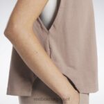 kvinner taupe 2X42N803 Reebok klassiske jersey muskel tank topp - Bilde 5