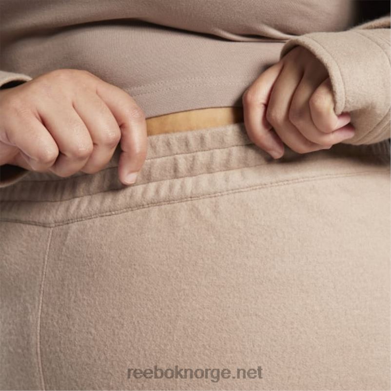 kvinner taupe 2X42N819 Reebok klassiske omvendt fleecebukser med brede ben (plus size) - Bilde 5