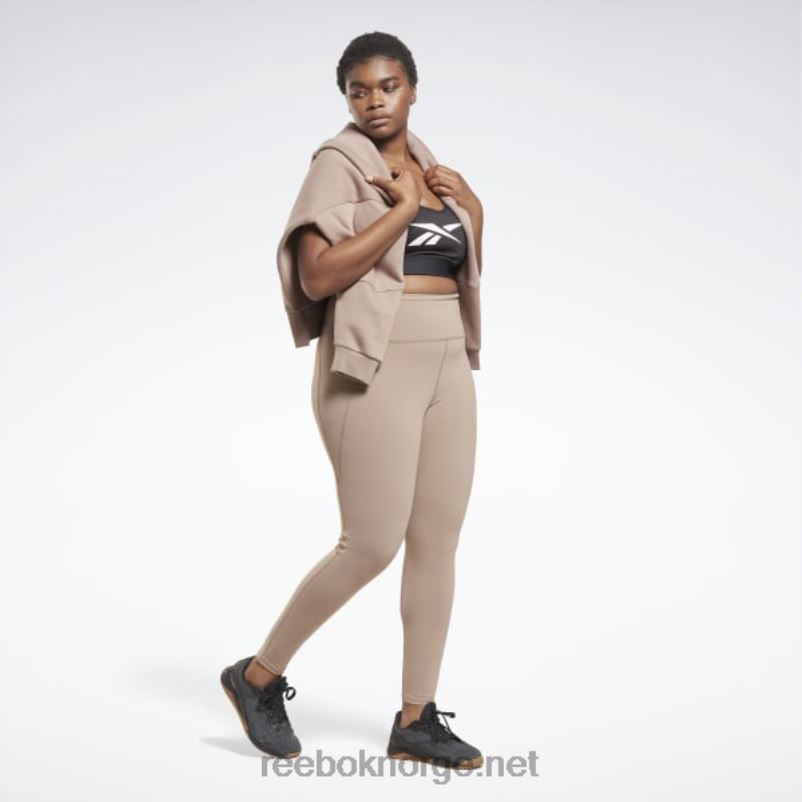 kvinner taupe 2X42N909 Reebok lux tights med høy midje (plus size) - Bilde 3