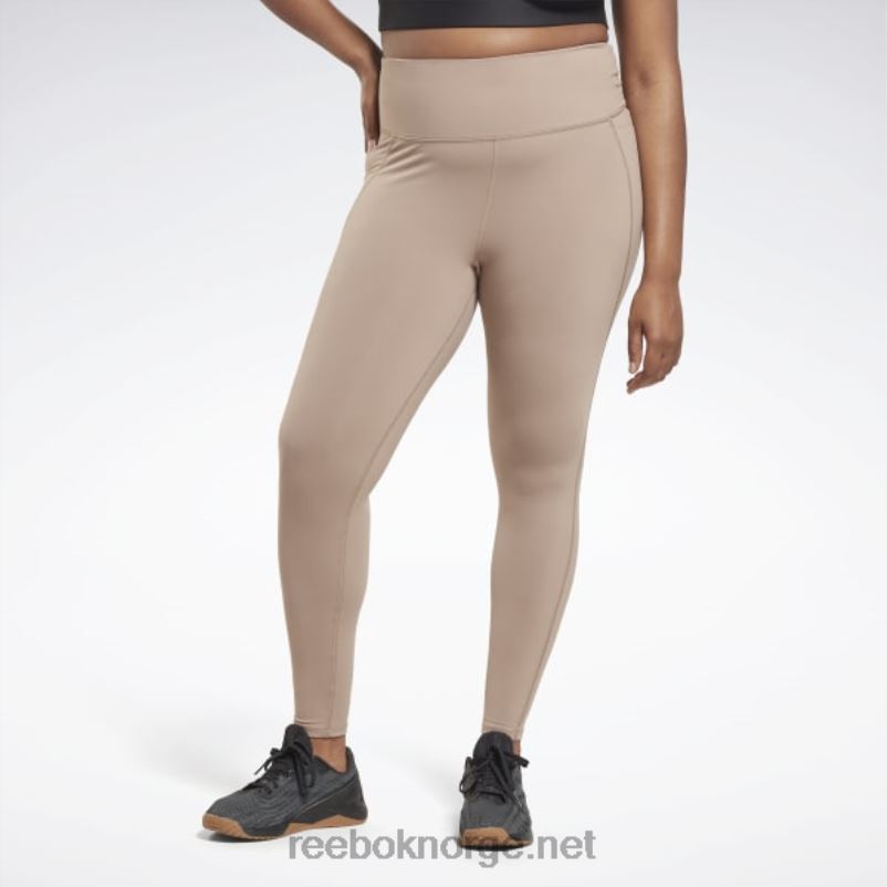 kvinner_taupe_2x42n909_reebok_lux_tights_med_hoy_midje_plus_size.jpg kvinner taupe 2X42N909 Reebok lux tights med høy midje (plus size) - Bilde 1
