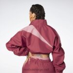 kvinner triatlon rød 2X42N70 Reebok cardi b vevd satengjakke - Bilde 3