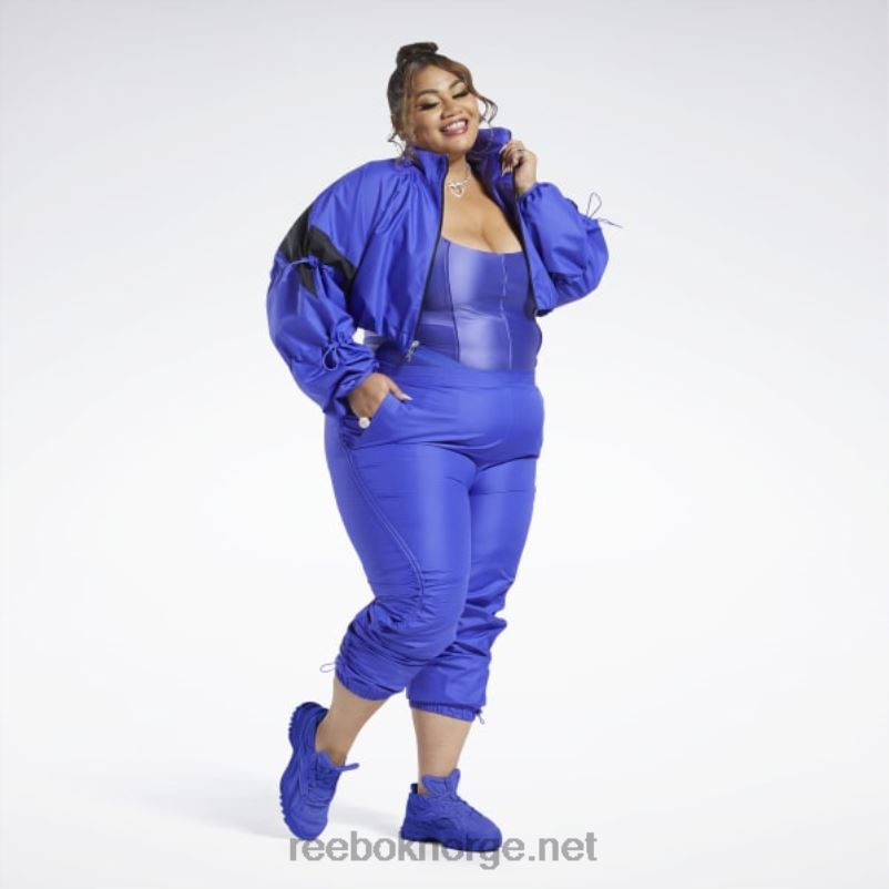 kvinner ultimate lilla 2X42N708 Reebok cardi b vevd crop-jakke (plus size) - Bilde 3