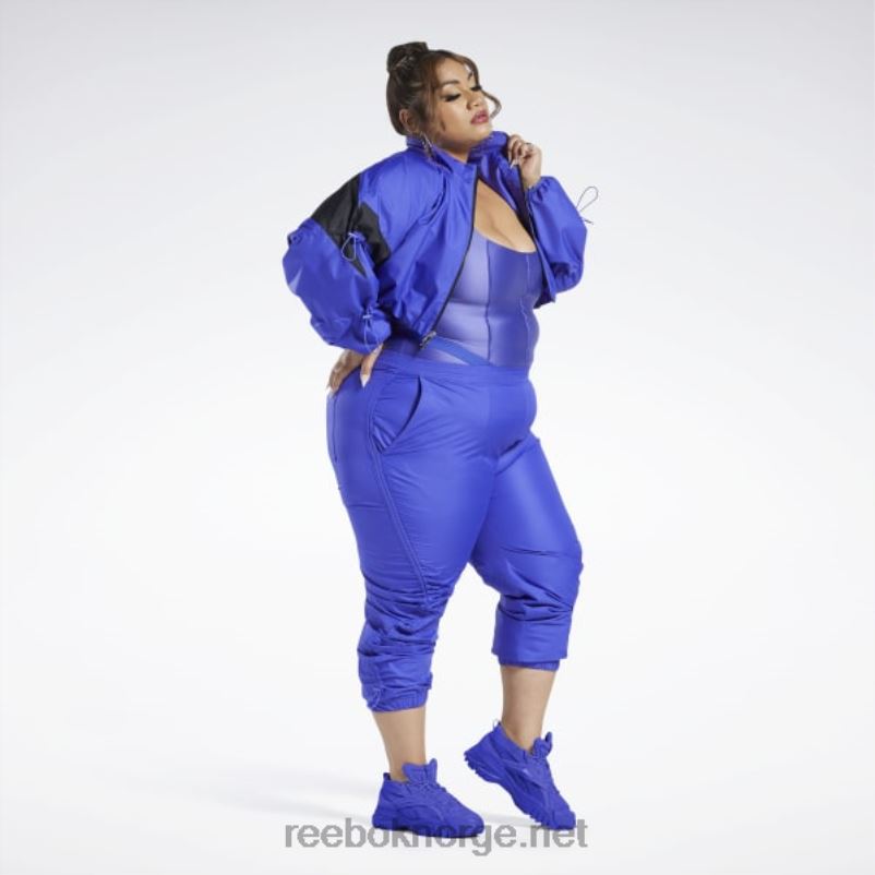 kvinner ultimate lilla 2X42N708 Reebok cardi b vevd crop-jakke (plus size) - Bilde 8