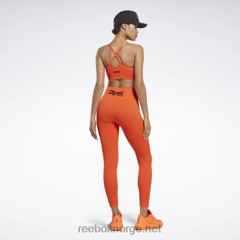 kvinner ultimate oransje 2X42N834 Reebok victoria beckham sømløs bh med lett effekt - Bilde 3