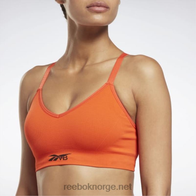 kvinner ultimate oransje 2X42N834 Reebok victoria beckham sømløs bh med lett effekt - Bilde 4