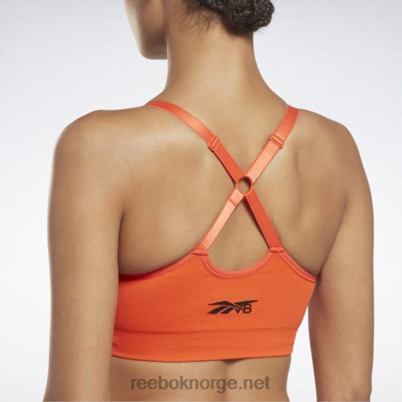 kvinner ultimate oransje 2X42N834 Reebok victoria beckham sømløs bh med lett effekt - Bilde 5