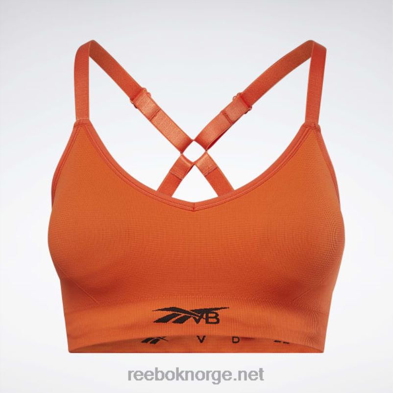 kvinner ultimate oransje 2X42N834 Reebok victoria beckham sømløs bh med lett effekt - Bilde 6