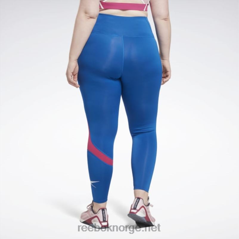 kvinner vektor blå 2X42N481 Reebok treningsklare vektorleggings (plus size) - Bilde 3