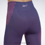 kvinner vektor blå 2X42N557 Reebok forent av fitness myoknit sømløse leggings - Bilde 4