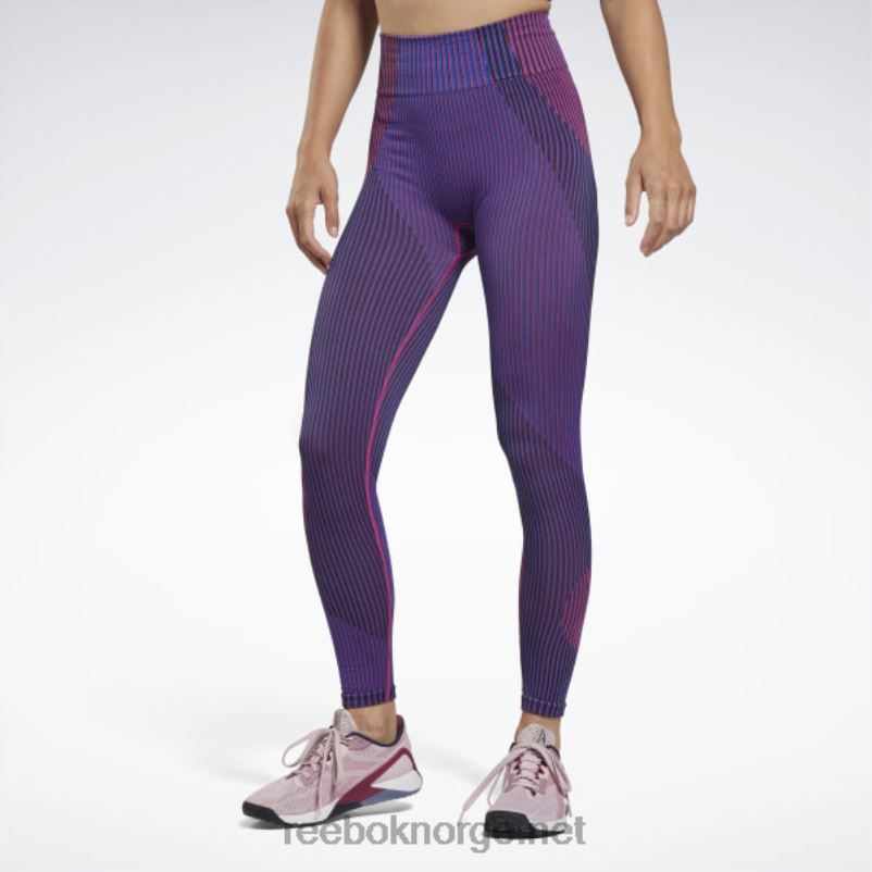 kvinner vektor blå 2X42N557 Reebok forent av fitness myoknit sømløse leggings - Bilde 1