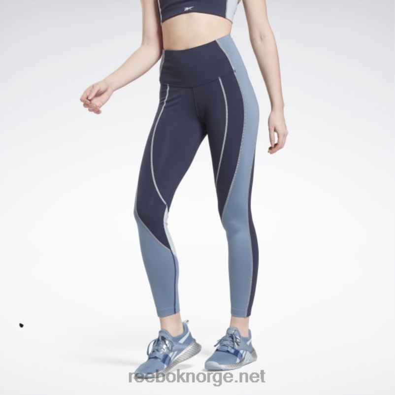 kvinner vektor marine 2X42N634 Reebok lux high-rise colorblock leggings - Bilde 1