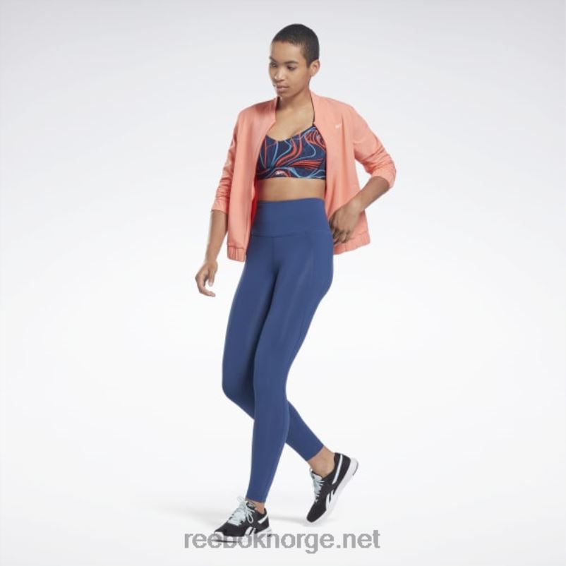 kvinner vektor marine 2X42N695 Reebok lux sports-bh med strappy naturvokst print - Bilde 2