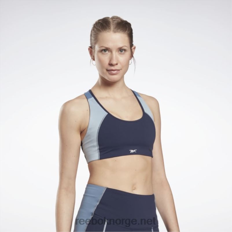 kvinner_vektor_marine_2x42n864_reebok_lux_racer_polstret_colorblock_sports_bh.jpg kvinner vektor marine 2X42N864 Reebok lux racer-polstret colorblock sports-bh - Bilde 1