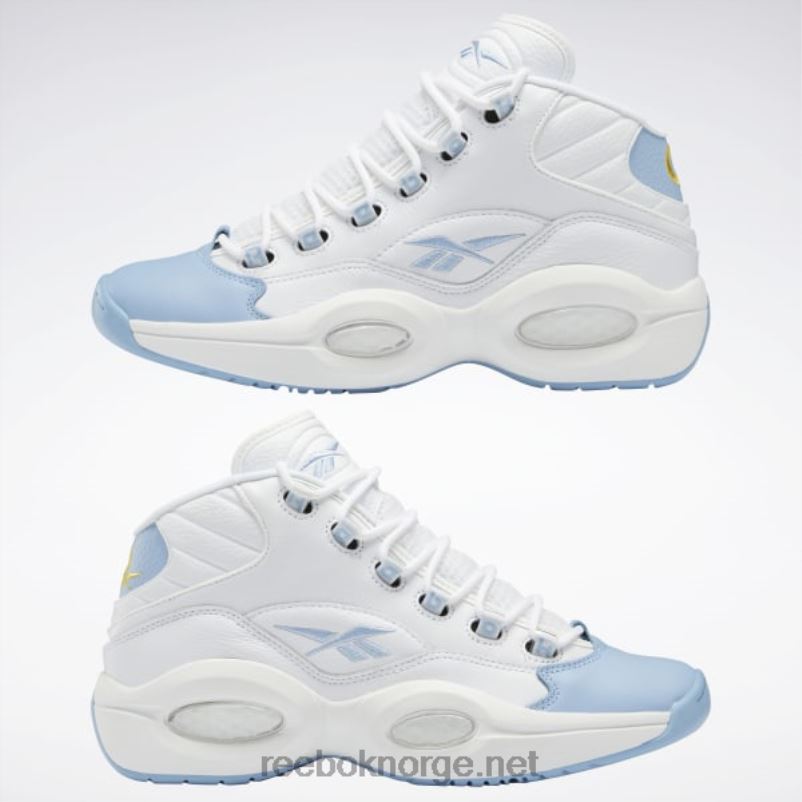 menn ftwr hvit/flytende blå/giftig gul 2X42N1028 Reebok spørsmål midt basketball sko - Bilde 10