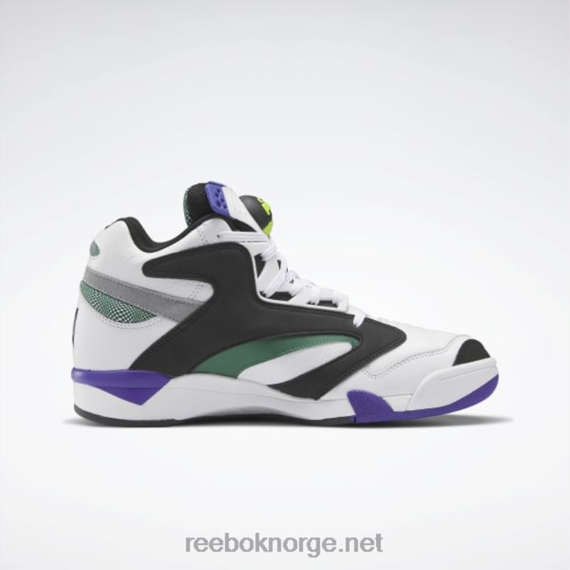 menn ftwr hvit/kjerne svart/mørk grønn 2X42N1039 Reebok shaq victory pump basketball sko - Bilde 2