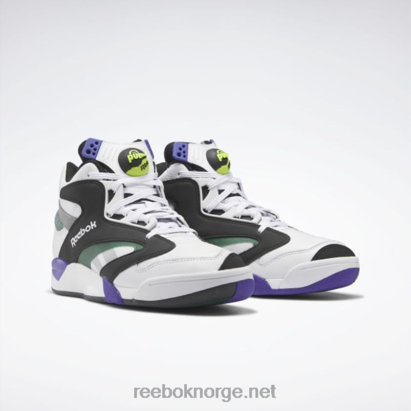 menn ftwr hvit/kjerne svart/mørk grønn 2X42N1039 Reebok shaq victory pump basketball sko - Bilde 3