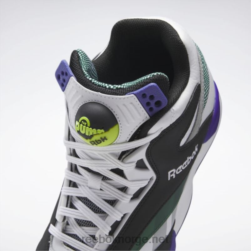 menn ftwr hvit/kjerne svart/mørk grønn 2X42N1039 Reebok shaq victory pump basketball sko - Bilde 7