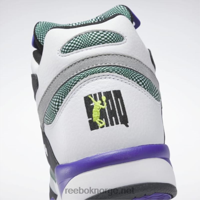 menn ftwr hvit/kjerne svart/mørk grønn 2X42N1039 Reebok shaq victory pump basketball sko - Bilde 8