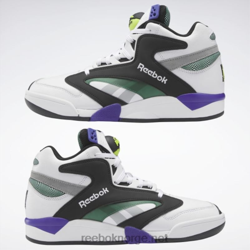 menn ftwr hvit/kjerne svart/mørk grønn 2X42N1039 Reebok shaq victory pump basketball sko - Bilde 9