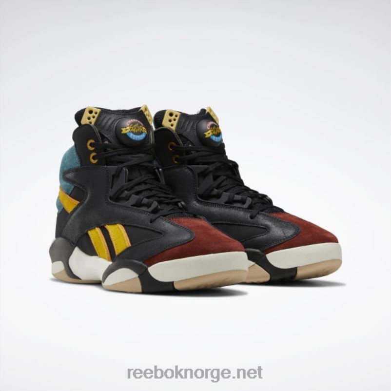 menn kjerne sort/mørk sobel/luksusblå 2X42N1024 Reebok street fighter shaq attaq basketballsko - Bilde 4