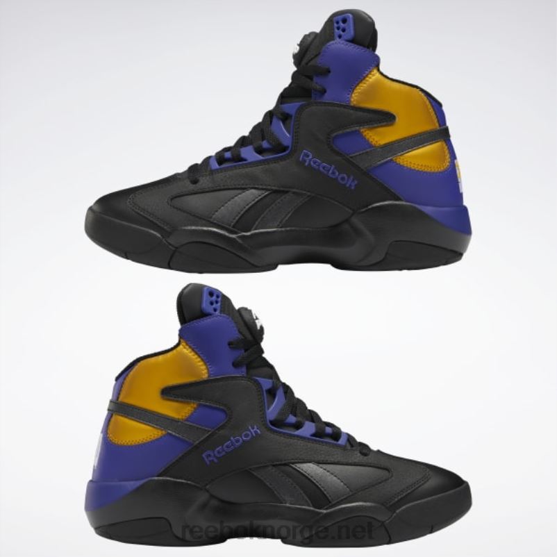 menn kjerne svart/fet lilla/kollegialt gull 2X42N1034 Reebok shaq attaq basketballsko - Bilde 9