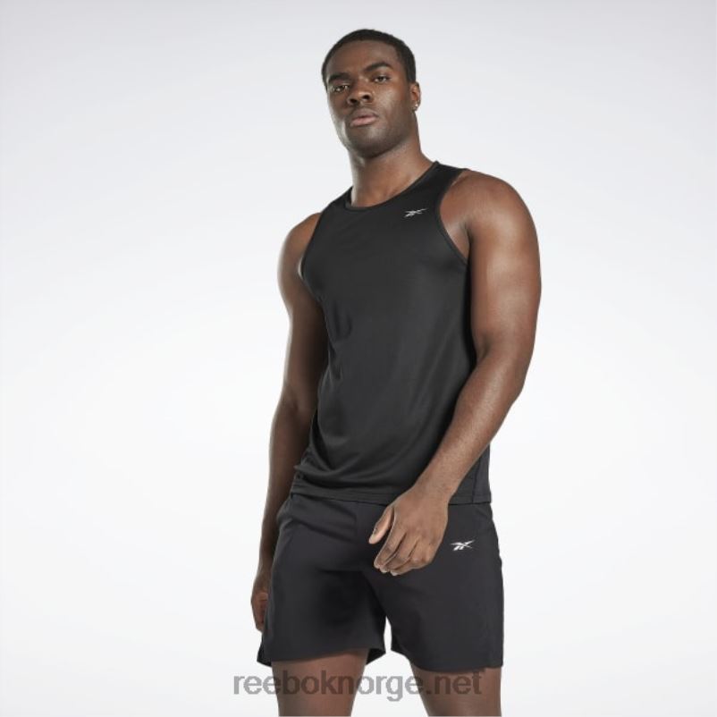 menn_svart_2x42n1168_reebok_kjorer_speedwick_singlet.jpg menn svart 2X42N1168 Reebok kjører speedwick singlet - Bilde 1