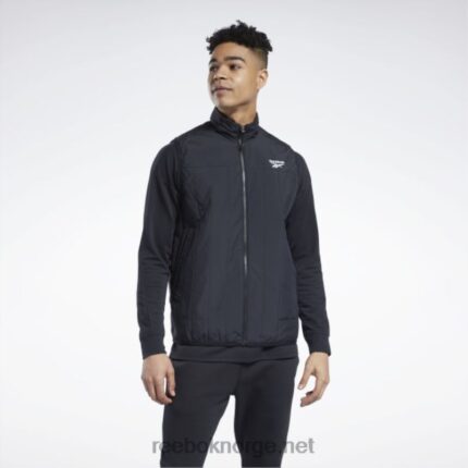 menn svart 2X42N1174 Reebok yttertøy lett vattert vest
