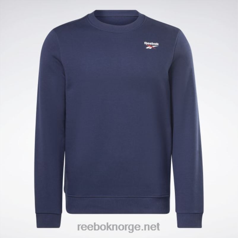 menn vektor marine 2X42N1180 Reebok identitet fleece vektor crew sweatshirt - Bilde 6
